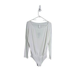 Cupshe white long sleeve loose body‎ suit NWT size L